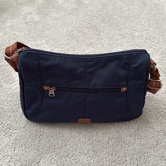 The Sak Esperato Hobo Bag | Navy with Tan Strap - Picture 3 of 11